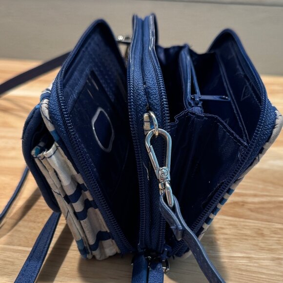 Vera Bradley RFID All in One Crossbody Bag Wallet in Santiago - Picture 8 of 13